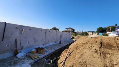 内牧　春日部　土地造成工事　L型擁壁　新築　注文住宅