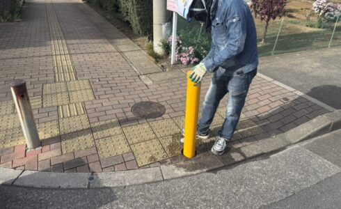 越谷市　春日部市 土木工事　ボラード