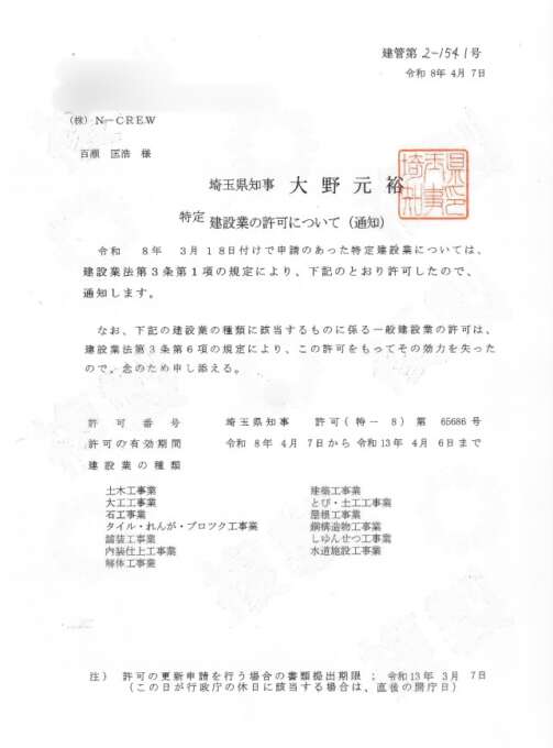 特定建設業許可